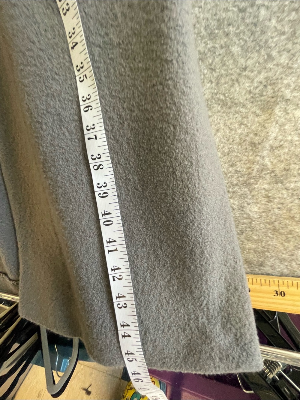 Aritzia Babaton Merino Wool Long Coat Open Cardigan Grey Small Quiet Luxury Chic - Picture 13 of 14